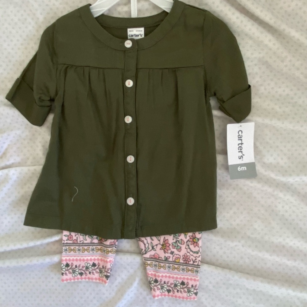 Carter’s Olive Green 2Pc Set